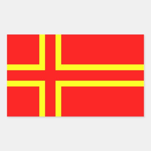 Normandy etnische vlag rechthoekige sticker (Voorkant)