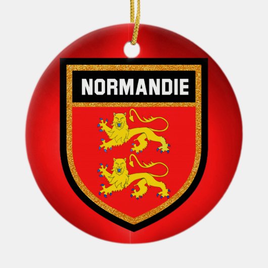 Normandy Flag Keramisch Ornament (Voorkant)