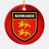 Normandy Flag Keramisch Ornament (Achterkant)