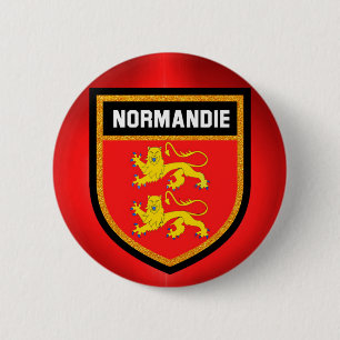 Normandy Flag Ronde Button 5,7 Cm