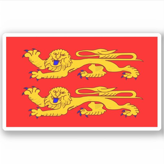 Normandy Flag Sticker (Voorkant)