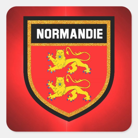 Normandy Flag Vierkante Sticker (Voorkant)