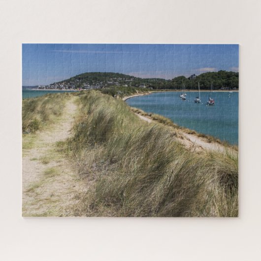 Normandy France Jigzaag Puzzle - Cabourg zandduin Legpuzzel (Horizontaal)