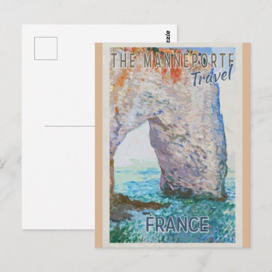  Normandy France Manneporte Arch Travel Briefkaart (Voorkant / Achterkant)