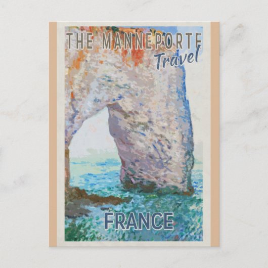  Normandy France Manneporte Arch Travel Briefkaart (Voorkant)