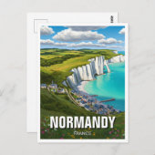 Normandy France Travel Briefkaart (Voorkant / Achterkant)
