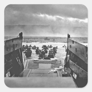 Normandy Invasion at D-Day - 1944 Vierkante Sticker