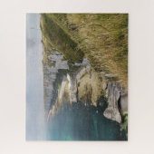 Normandy Jigzaag Puzzle - Kliffen voor de kust van Legpuzzel (Verticaal)