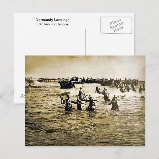 Normandy Landings Briefkaart (Voorkant / Achterkant)