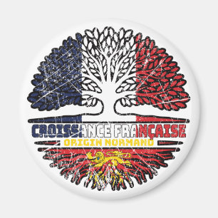 Normandy Norman French Tree Roots Flag Magneet
