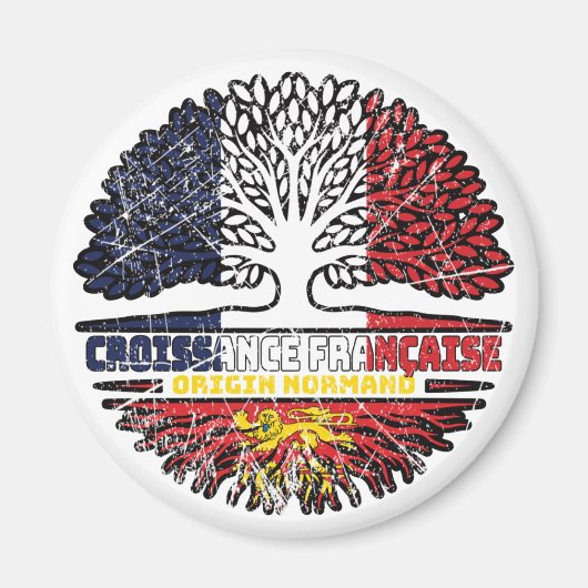 Normandy Norman French Tree Roots Flag Magneet (Voorkant)