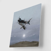 Normandy Spitfire Vierkante Klok (Hoek)