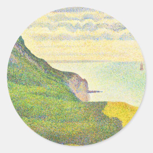 Normandy van Georges Seurat Ronde Sticker (Voorkant)