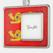 Normandy Verzilverd Omlijst Ornament (Links)