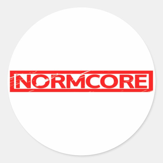 Normcore Stamp Ronde Sticker (Voorkant)