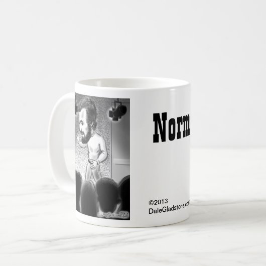 Norm's Caricature mok (Voorkant links)