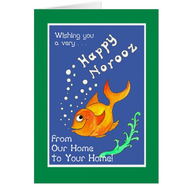 Noroez Goldfish, Wenskaart 'Ons huis aan jullie' (Voorkant)