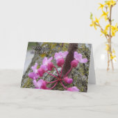 Noroez, Redbud Tree in Bloom, Lente Foto Kaart (Gele Bloem)