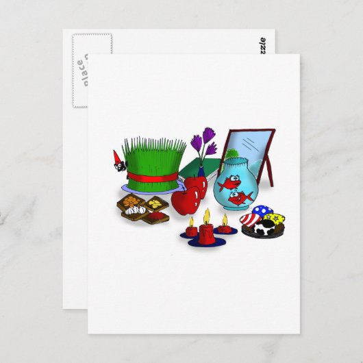 Norooz Cartoon Briefkaart (Voorkant / Achterkant)