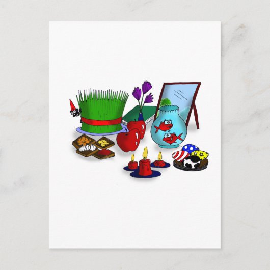 Norooz Cartoon Briefkaart (Voorkant)