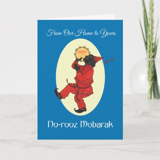 Norooz Haji Firuz Perzisch 'Van Ons Thuis naar het Feestdagen Kaart (Voorkant)