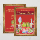 Norooz party Haft Sin Kaart (Voorkant / Achterkant)