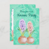 Norooz party Hyacinth emerald green Kaart (Voorkant / Achterkant)