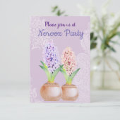 Norooz party Hyacinth paars Kaart (Staand voorkant)