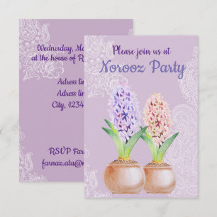 Norooz party Hyacinth paars Kaart
