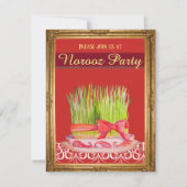 Norooz party Red Sabzeh Kaart (Voorkant)