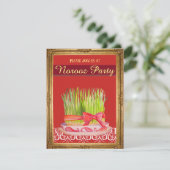 Norooz party Red Sabzeh Kaart (Staand voorkant)