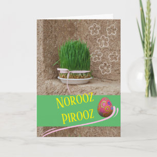 Norooz Pirooz nieuwjaar Persian Sabzeh Kaart