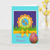 Norooz Pirooz Persian Happy Nieuwjaar Sabzeh Egg Kaart (Gele Bloem)