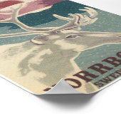 Norrbotten Zweden, Deer, Vintage Travel Poster (Hoek)