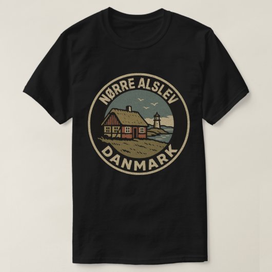 Nørre Alslev, Denemarken Danmark  T-shirt (Design voorkant)