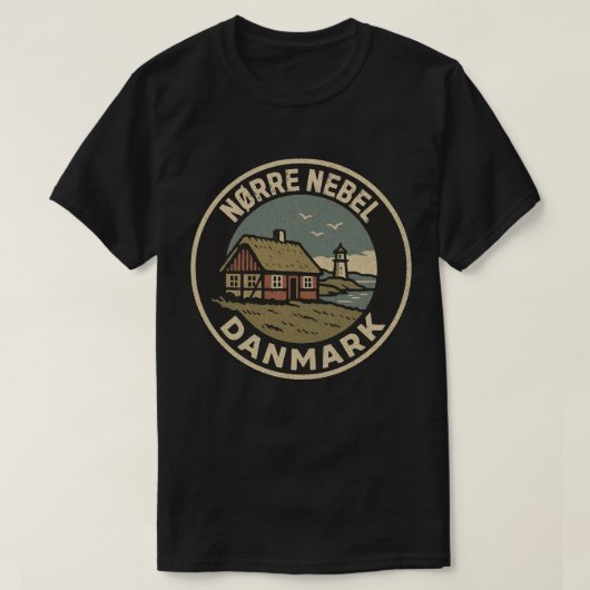 Nørre Nebel, Denemarken Danmark  T-shirt (Design voorkant)