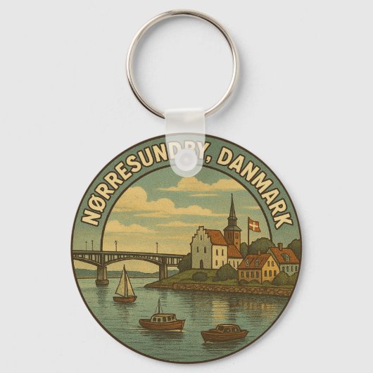 Nørresundby Denemarken Brug Sleutelhanger (Voorkant)