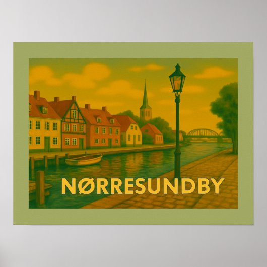 Nørresundby Denmark Bridge Poster (Voorkant)