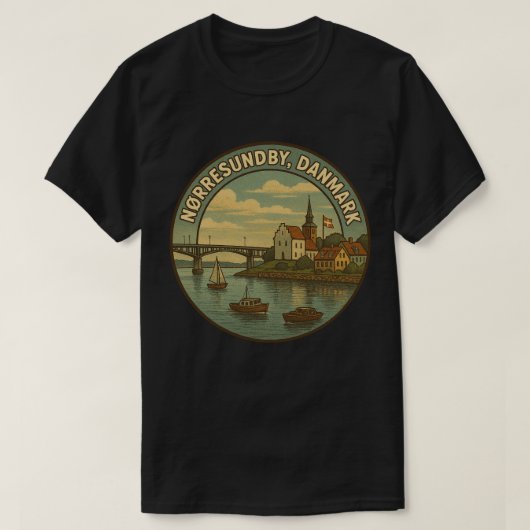 Nørresundby Denmark Bridge T-shirt (Design voorkant)