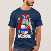Norris Coat of Arms Family Crest T-shirt (Voorkant)