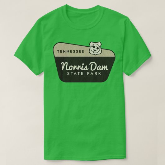 Norris Dam State Park Tennessee Welkomstbord T-shirt (Design voorkant)