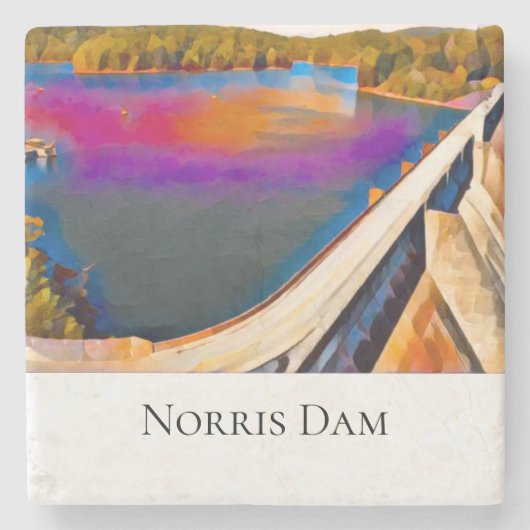 Norris Dam Stone Coaster Stenen Onderzetter (Voorkant)