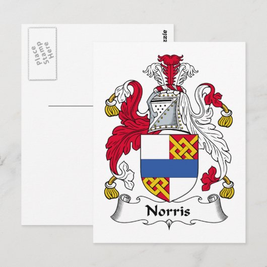 Norris Family Crest Briefkaart (Voorkant / Achterkant)