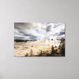 Norris Geyser Basin Yellowstone Canvas Afdruk