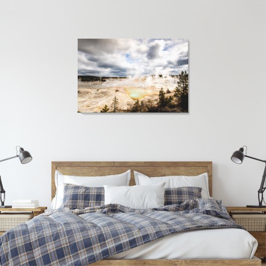 Norris Geyser Basin Yellowstone Canvas Afdruk (Insitu (Slaapkamer))
