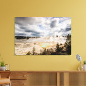 Norris Geyser Basin Yellowstone Canvas Afdruk (Insitu (Woonkamer))
