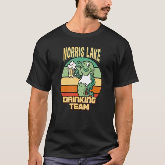 Norris Lake Drink Team Funny Fish Beer Vist T-shirt (Voorkant)