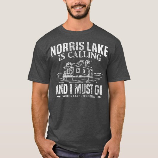 Norris Lake noemt Tennessee Houseboat T-shirt (Voorkant)