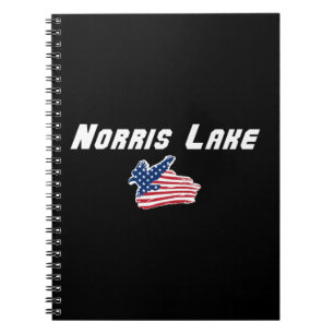 Norris Lake Tennessee Amerikaanse Adelaar Vlag Kun Notitieboek