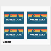 Norris Lake Tennessee Canoe Rechthoekige Sticker (Vel)